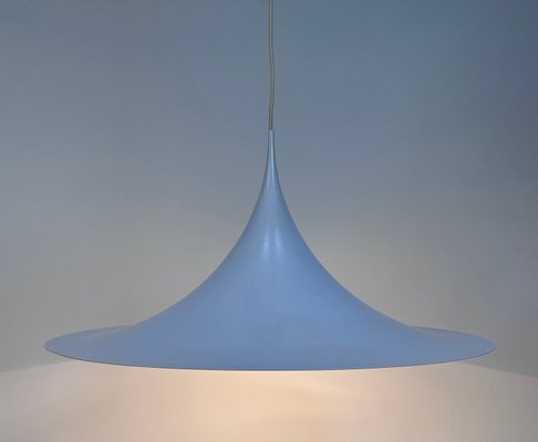 Large White Semi 70 Hanging Pendant Lamp in Aluminum by C. Bonderup and T. Thorup for Fog & Mørup, Denmark, 1967-JP-1796249