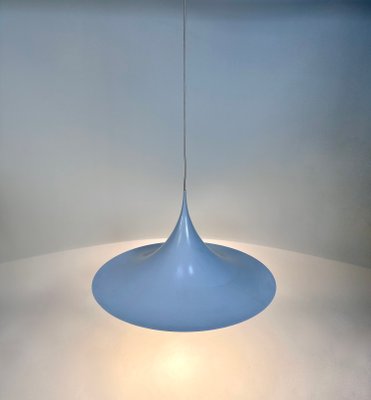 Large White Semi 70 Hanging Pendant Lamp in Aluminum by C. Bonderup and T. Thorup for Fog & Mørup, Denmark, 1967-JP-1796249