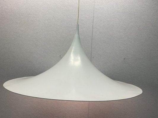 Large White Semi Ceiling Lamp by Claus Bonderup & Torsten Thorup for Fog & Mørup, 1960s-PYR-1800555