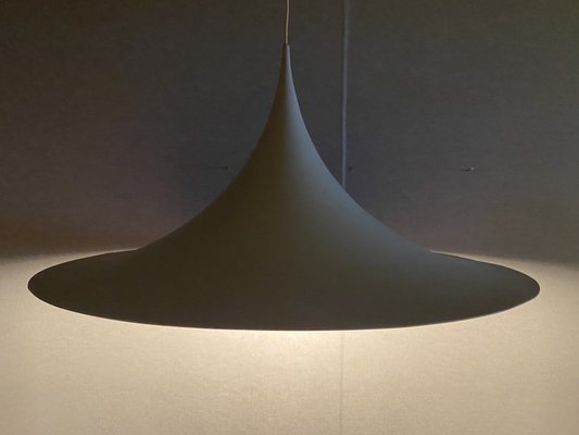 Large White Semi Ceiling Lamp by Claus Bonderup & Torsten Thorup for Fog & Mørup, 1960s-PYR-1800555