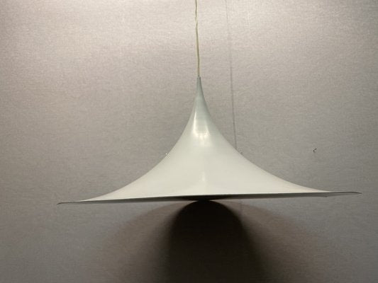 Large White Semi Ceiling Lamp by Claus Bonderup & Torsten Thorup for Fog & Mørup, 1960s-PYR-1800555