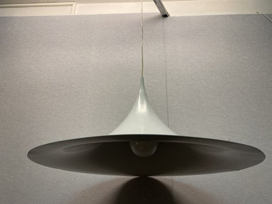 Large White Semi Ceiling Lamp by Claus Bonderup & Torsten Thorup for Fog & Mørup, 1960s-PYR-1800555