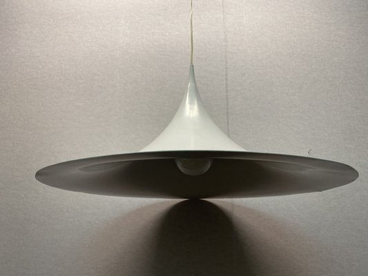 Large White Semi Ceiling Lamp by Claus Bonderup & Torsten Thorup for Fog & Mørup, 1960s-PYR-1800555