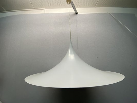 Large White Semi Ceiling Lamp by Claus Bonderup & Torsten Thorup for Fog & Mørup, 1960s-PYR-1800555