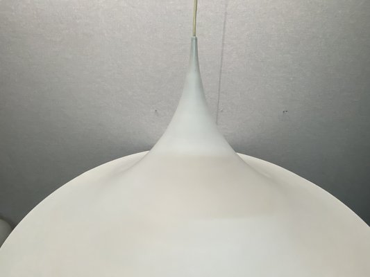 Large White Semi Ceiling Lamp by Claus Bonderup & Torsten Thorup for Fog & Mørup, 1960s-PYR-1800555