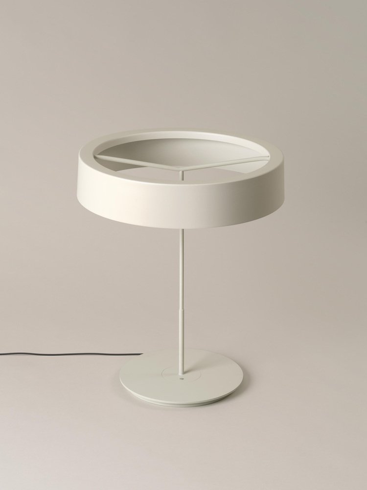 Large White Sin Table Lamp with Shade II by Antoni Arola