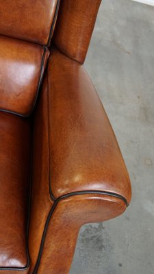 Large Wing Chairs in Sheep Leather, Set of 2-HPP-2033010