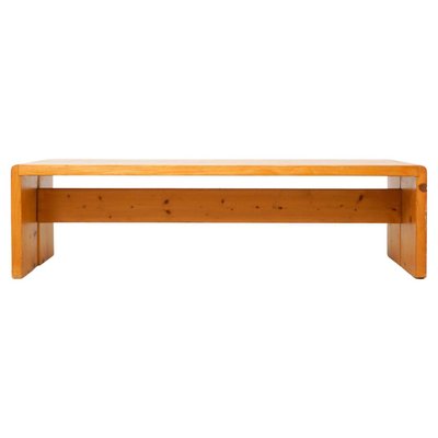 Large Wood Bench by Charlotte Perriand for Les Arcs, 1960s-WM-1050066