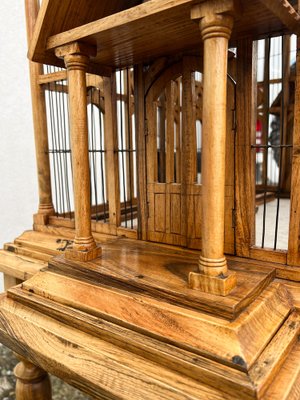 Large Wooden Bird Cage on Stand, 1900s-WZZ-1754538