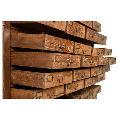 Large Wooden Cabinet with 40 Drawers-NQ-955677