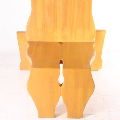 Large Wooden Chair, 1970s-DSC-2020476