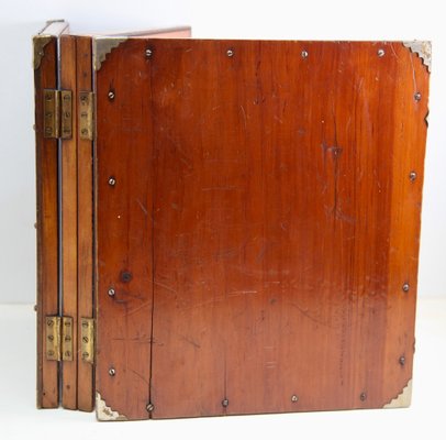 Large Wooden Double Folding Travel Picture Frame, 1870s-MJY-1224094