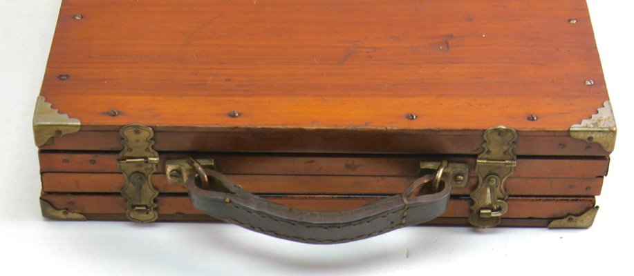 Large Wooden Double Folding Travel Picture Frame, 1870s-MJY-1224094