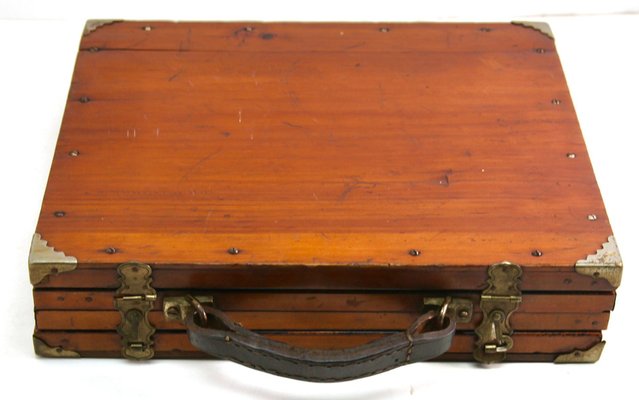 Large Wooden Double Folding Travel Picture Frame, 1870s-MJY-1224094