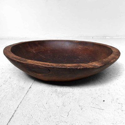 Large Wooden Dough Bowl, Japan, 1890s-DWL-1702574