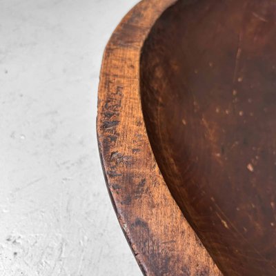 Large Wooden Dough Bowl, Japan, 1890s-DWL-1702574