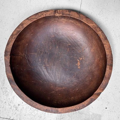 Large Wooden Dough Bowl, Japan, 1890s-DWL-1702574