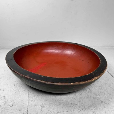 Large Wooden Urushi Dough Bowl, Japan, 1890s-DWL-1713121