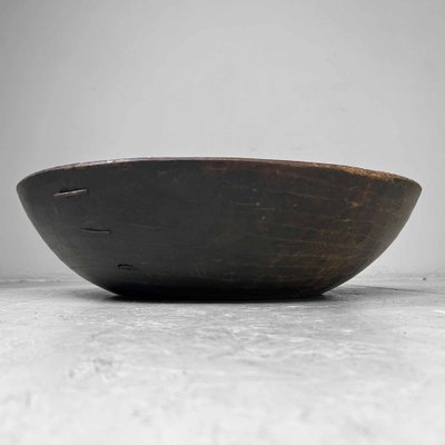 Large Wooden Urushi Dough Bowl, Japan, 1890s-DWL-1713121