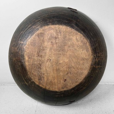 Large Wooden Urushi Dough Bowl, Japan, 1890s-DWL-1713121