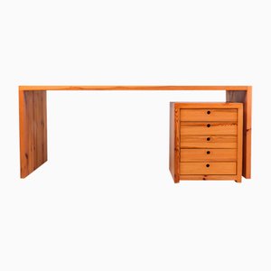 Large Writing Desk with Cabinet Block from Houtwerk Hattem, 1960s, Set of 2-GCG-1813558