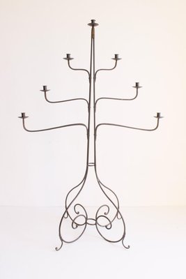 Large Wrought Iron Floor Candelabra, 1950s-PLT-890740