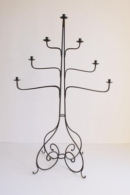 Large Wrought Iron Floor Candelabra, 1950s-PLT-890740