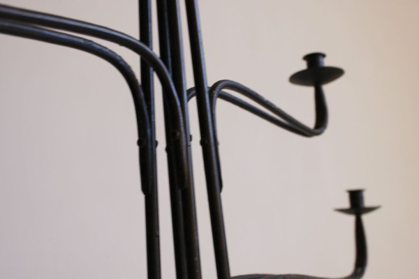 Large Wrought Iron Floor Candelabra, 1950s-PLT-890740