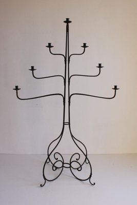 Large Wrought Iron Floor Candelabra, 1950s-PLT-890740