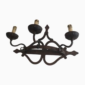 Large Wrought Iron Wall Lamp-BA-1365537