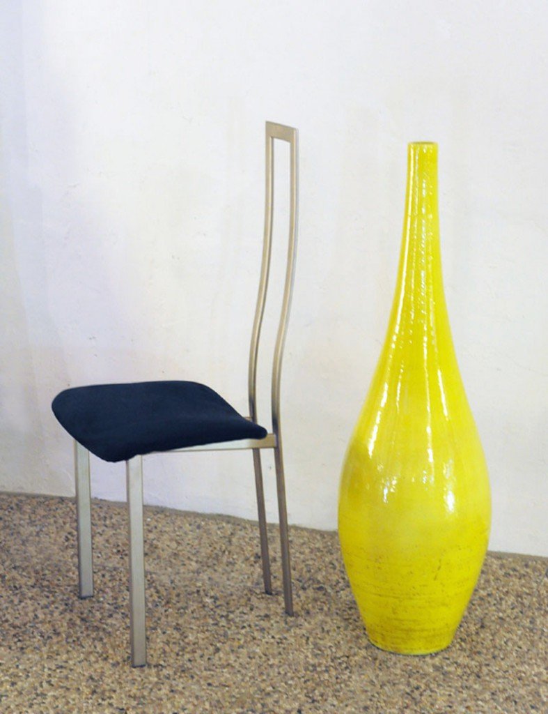 Large Yellow Ceramic Vase from Zaccagnini, 1960s