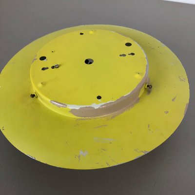 Large Yellow Wall Light with Metal & Opaline Glass in the Style of Stilnovo, Italy, 1960s-QZ-1052997