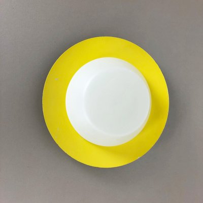 Large Yellow Wall Light with Metal & Opaline Glass in the Style of Stilnovo, Italy, 1960s-QZ-1052997