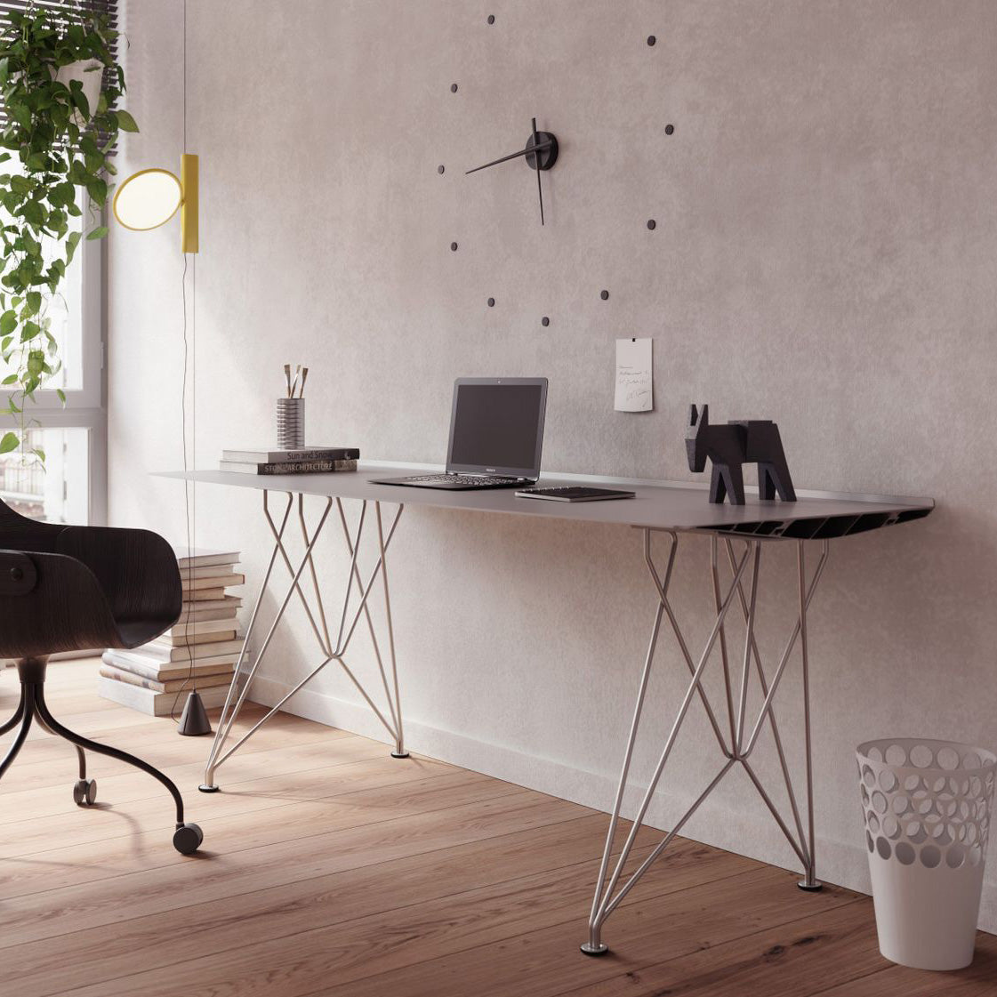 Rectangular Stainless Steel Writing Desk Table B Desk by Bd Barcelona Design