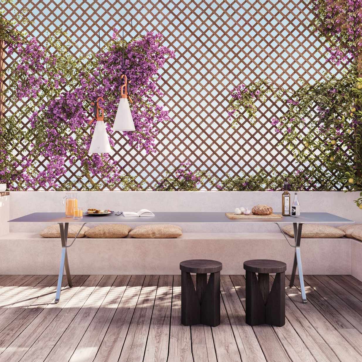 TABLE B 90 - Rectangular aluminium table