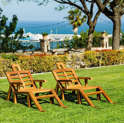 Iroko Deck Chair With Armrests Portlligat by Bd Barcelona Design
