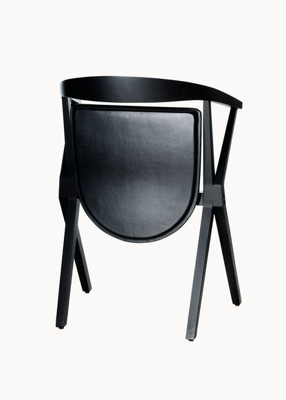 CHAIR B - Folding wooden chair with armrests, Upholstered seat (Natural ash) by BD Barcelona Design
