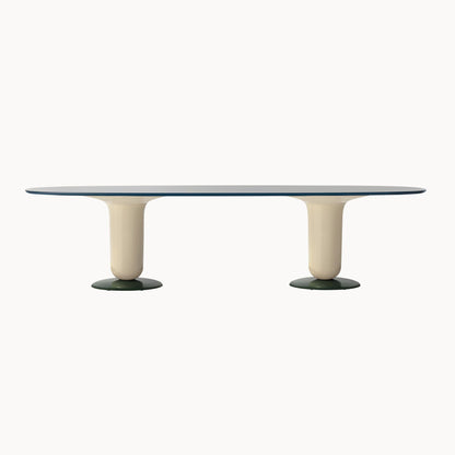 Oval Glass-Fibre Table Explorer 6 by Bd Barcelona Design #Ivory