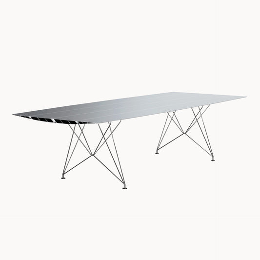 Rectangular Aluminium Dining Table B 120 by Bd Barcelona Design