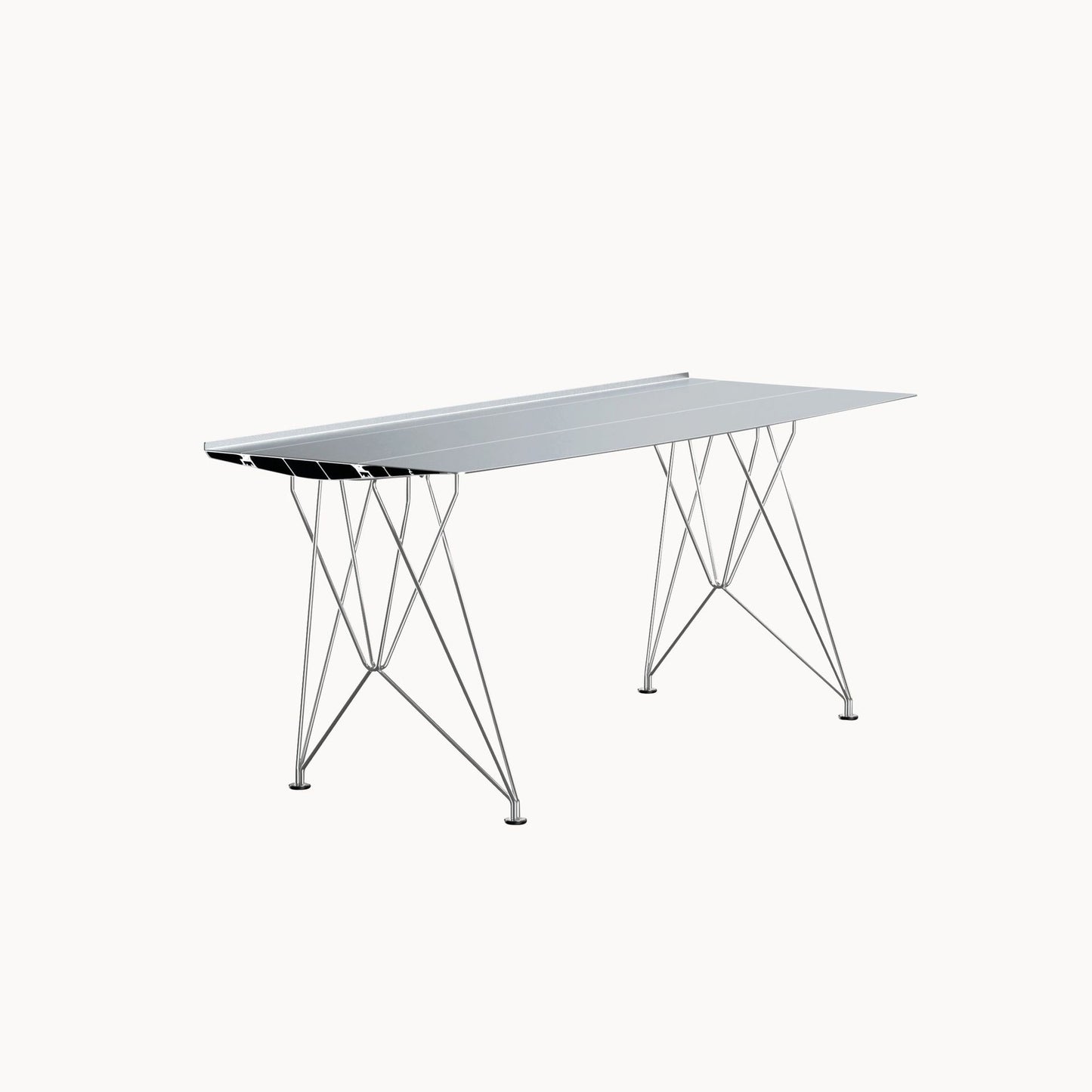 Rectangular Stainless Steel Writing Desk Table B Desk by Bd Barcelona Design