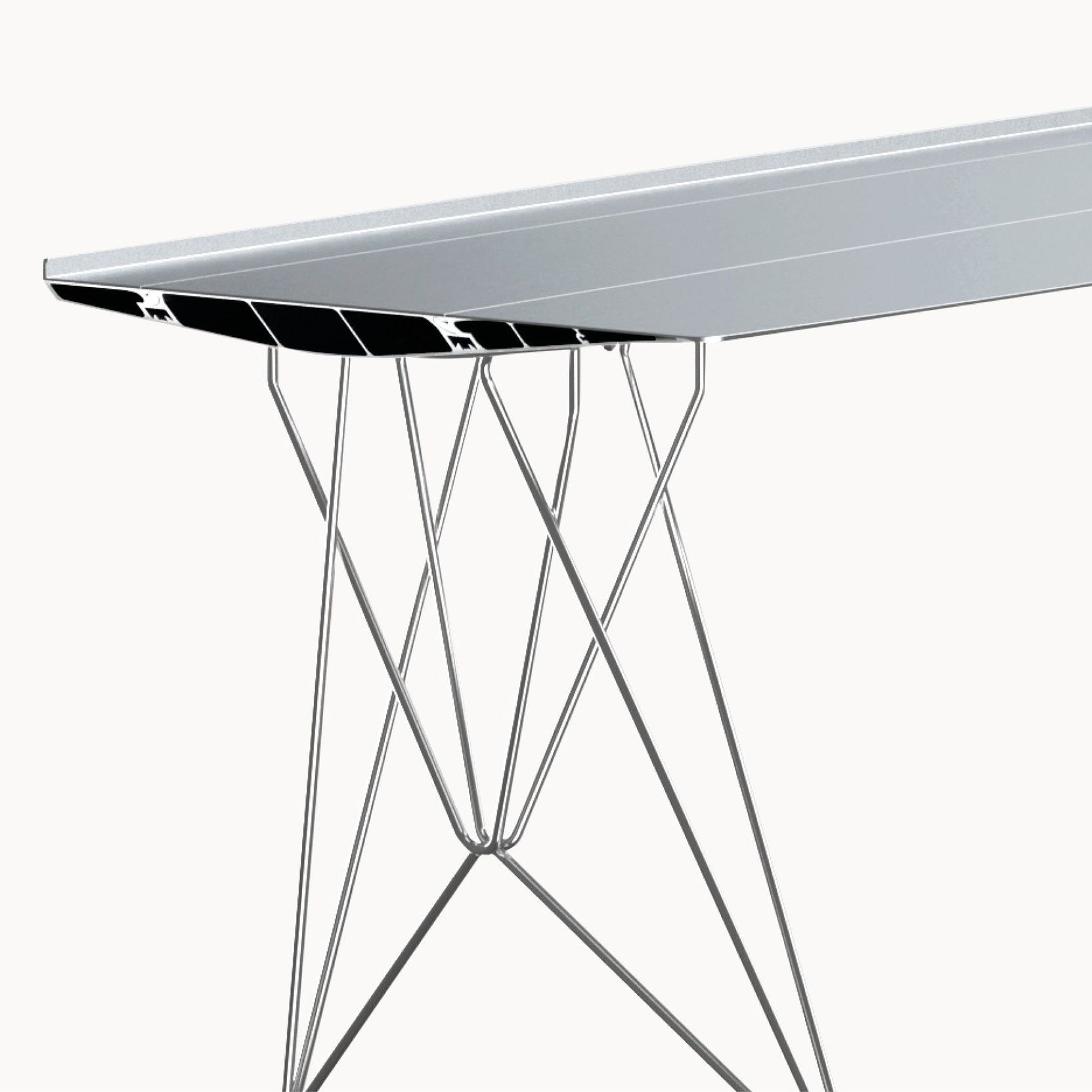 Rectangular Stainless Steel Writing Desk Table B Desk by Bd Barcelona Design