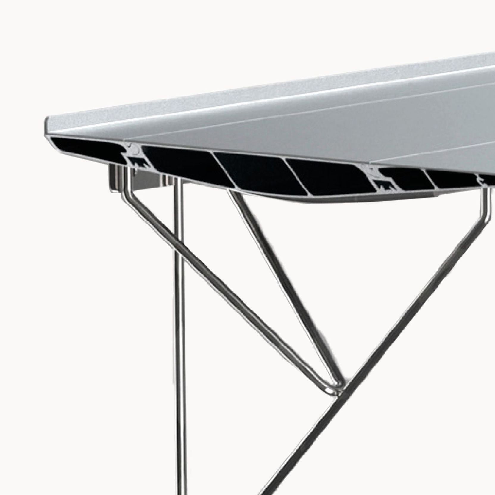 Rectangular stainless steel wall desk Table B Desk by Bd Barcelona Design