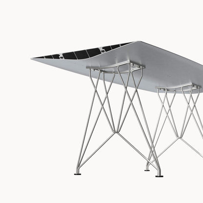 TABLE B 90 - Rectangular stainless steel table