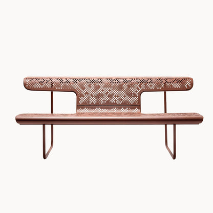 Steel Bench With Back El Poeta by Bd Barcelona Design #Corten