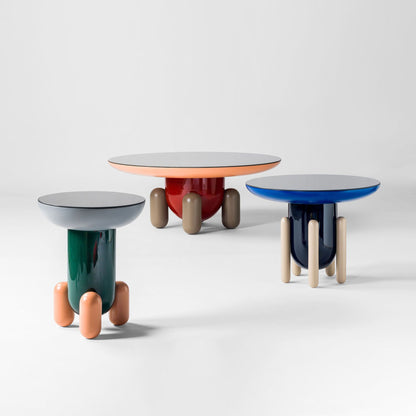 Round glass-fibre side table EXPLORER 1 by Bd Barcelona Design #Multicolor Green - V1