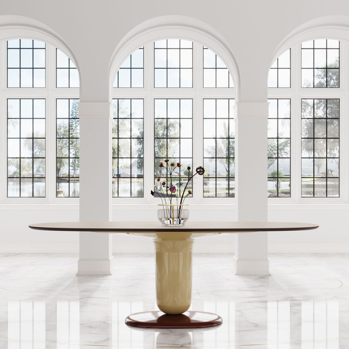 Oval Glass-Fibre Table Explorer 5 by Bd Barcelona Design #5B#Beige