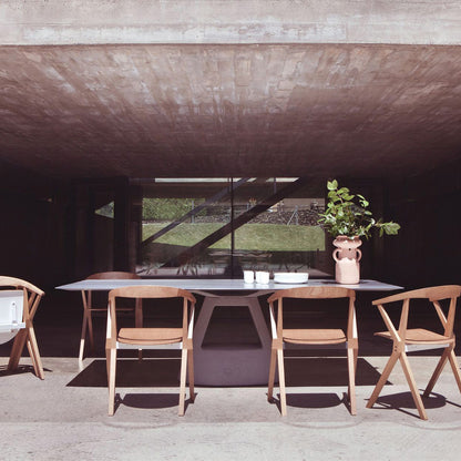 CHAIR B - Folding wooden chair with armrests, Not upholstered seat