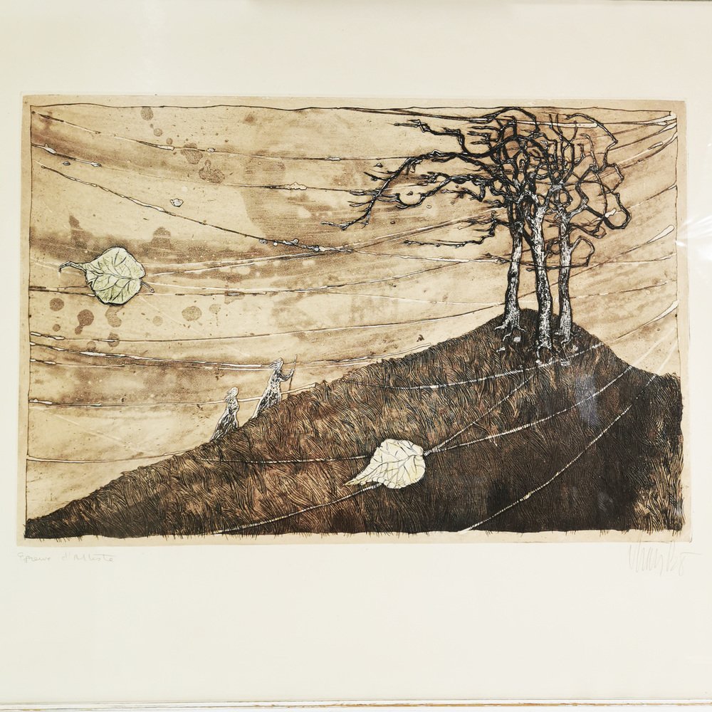 Lars Bo, Surreal Graphics, 1960s, Aquatint Etching