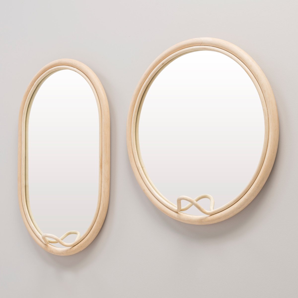 Lasso Round Rattan Mirror by AC/AL Studio for ORCHID EDITION