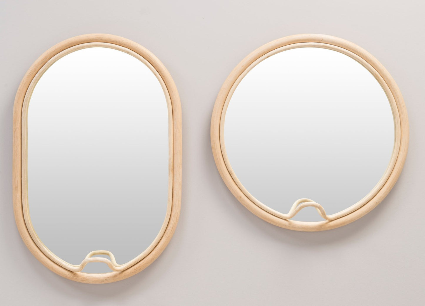 Lasso Round Rattan Mirror by AC/AL Studio for ORCHID EDITION